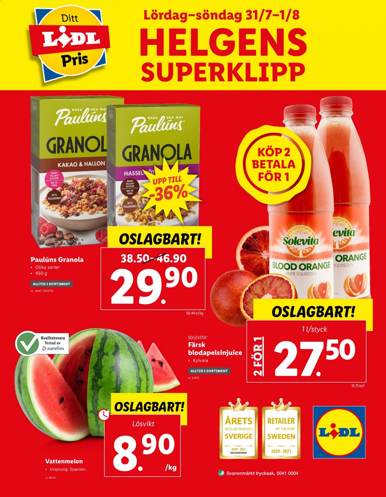 Lidl reklamblad - 26/7 2021 - 1/8 2021. Sida 36