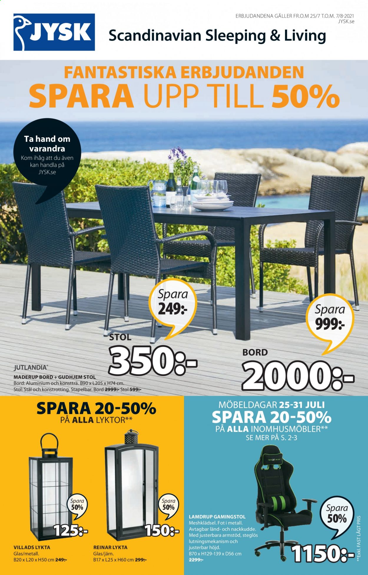 JYSK reklamblad - 25/7 2021 - 7/8 2021. Sida 1