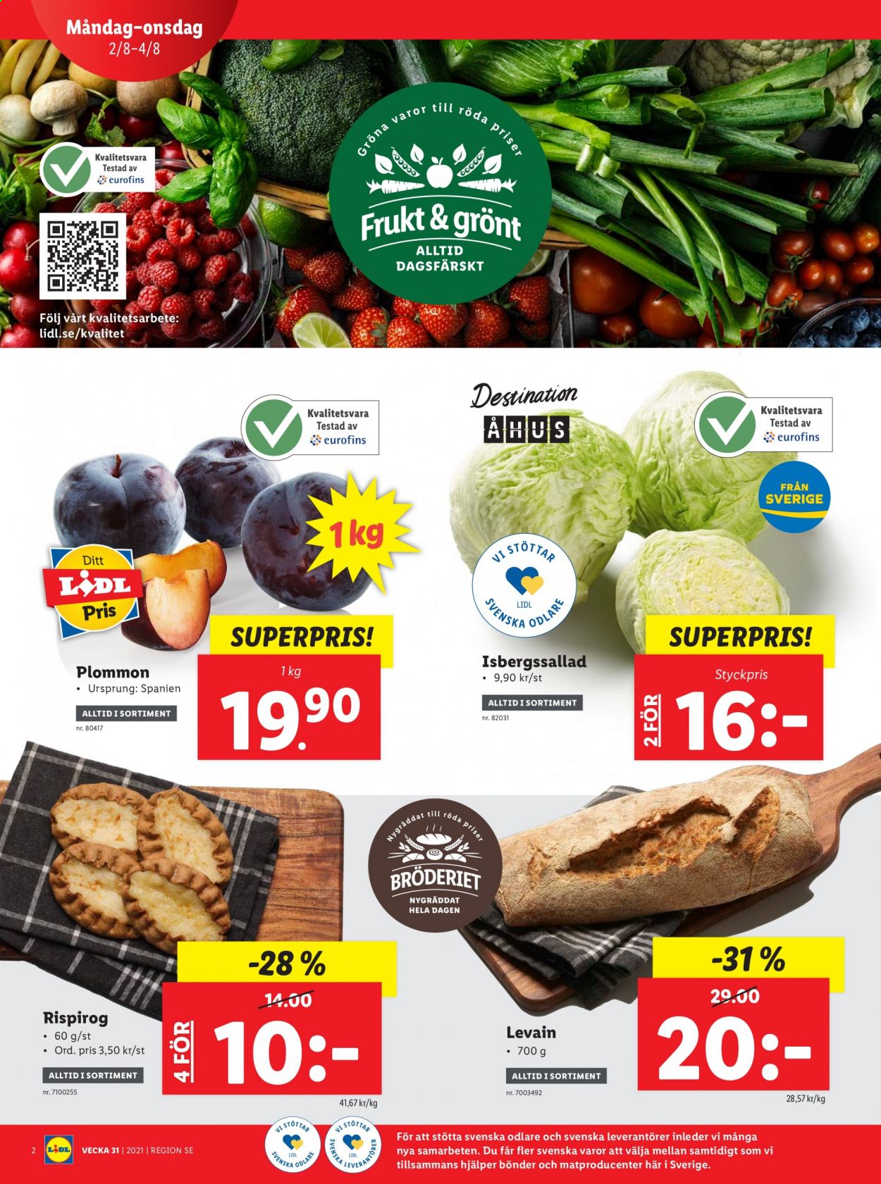 Lidl reklamblad - 2/8 2021 - 8/8 2021. Sida 2
