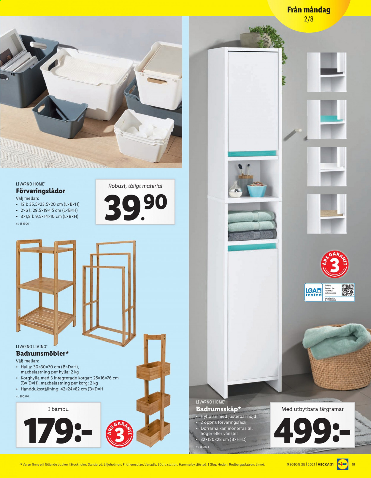 Lidl reklamblad - 2/8 2021 - 8/8 2021. Sida 19