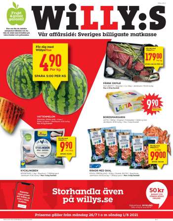 Willys reklamblad - 26/7 2021 - 1/8 2021.