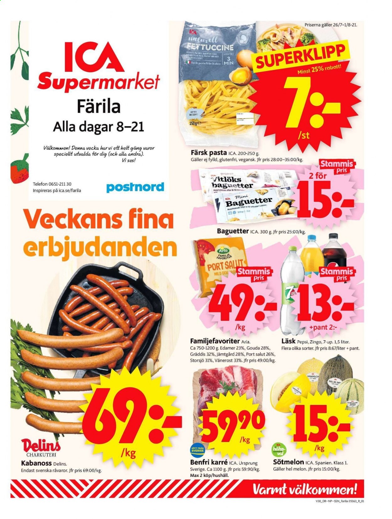 ICA reklamblad - 26/7 2021 - 1/8 2021. Sida 1