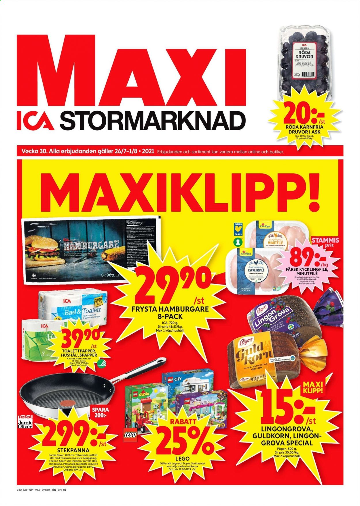 ICA reklamblad - 26/7 2021 - 1/8 2021. Sida 1