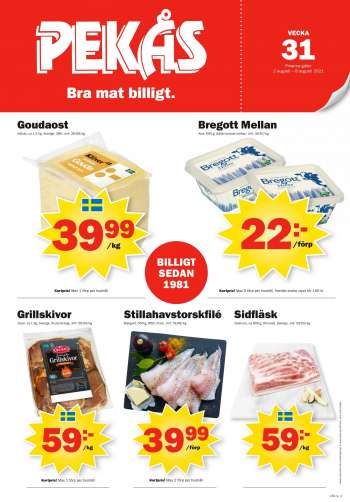 Pekås reklamblad - 2/8 2021 - 8/8 2021.
