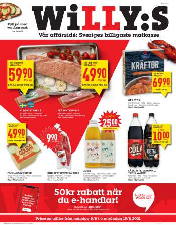 Willys reklamblad - 9/8 2021 - 15/8 2021.