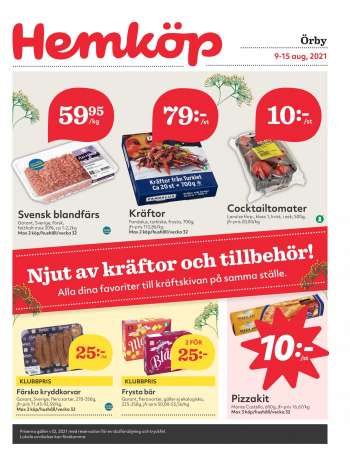 Hemköp reklamblad - 9/8 2021 - 15/8 2021.