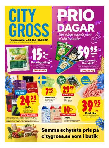 City Gross reklamblad - 16/8 2021 - 22/8 2021.