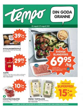 Tempo reklamblad - 23/8 2021 - 29/8 2021.