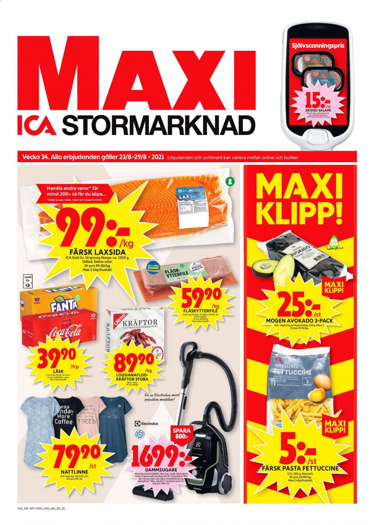ICA reklamblad - 23/8 2021 - 29/8 2021. Sida 1