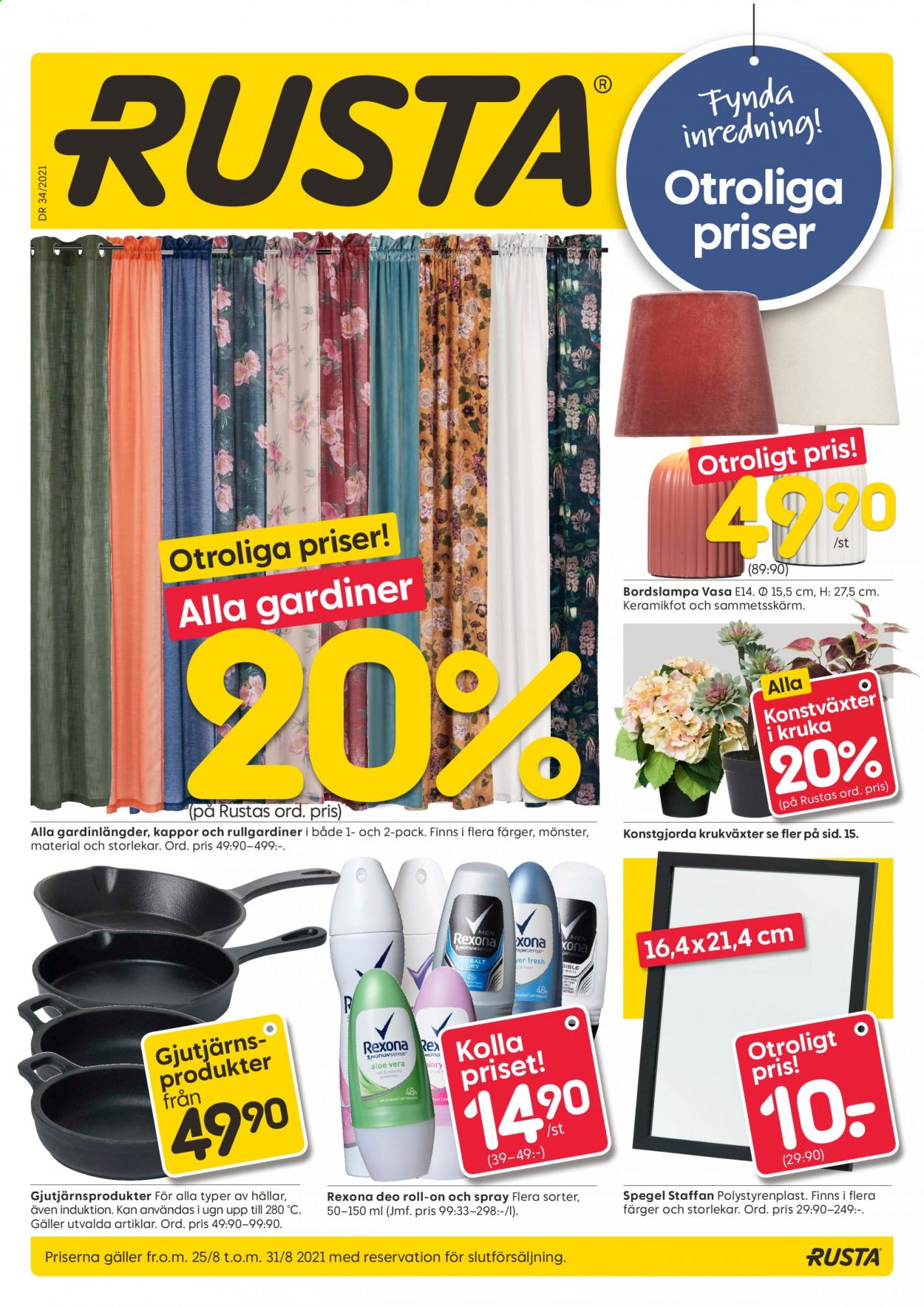 Rusta reklamblad - 25/8 2021 - 31/8 2021. Sida 1