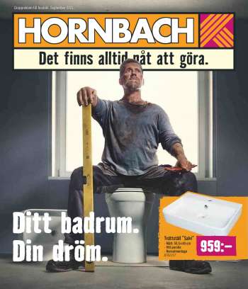 Hornbach reklamblad - 27/8 2021 - 22/9 2021.