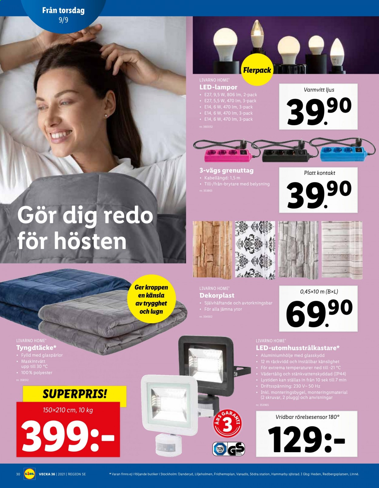 Lidl reklamblad - 6/9 2021 - 12/9 2021. Sida 30
