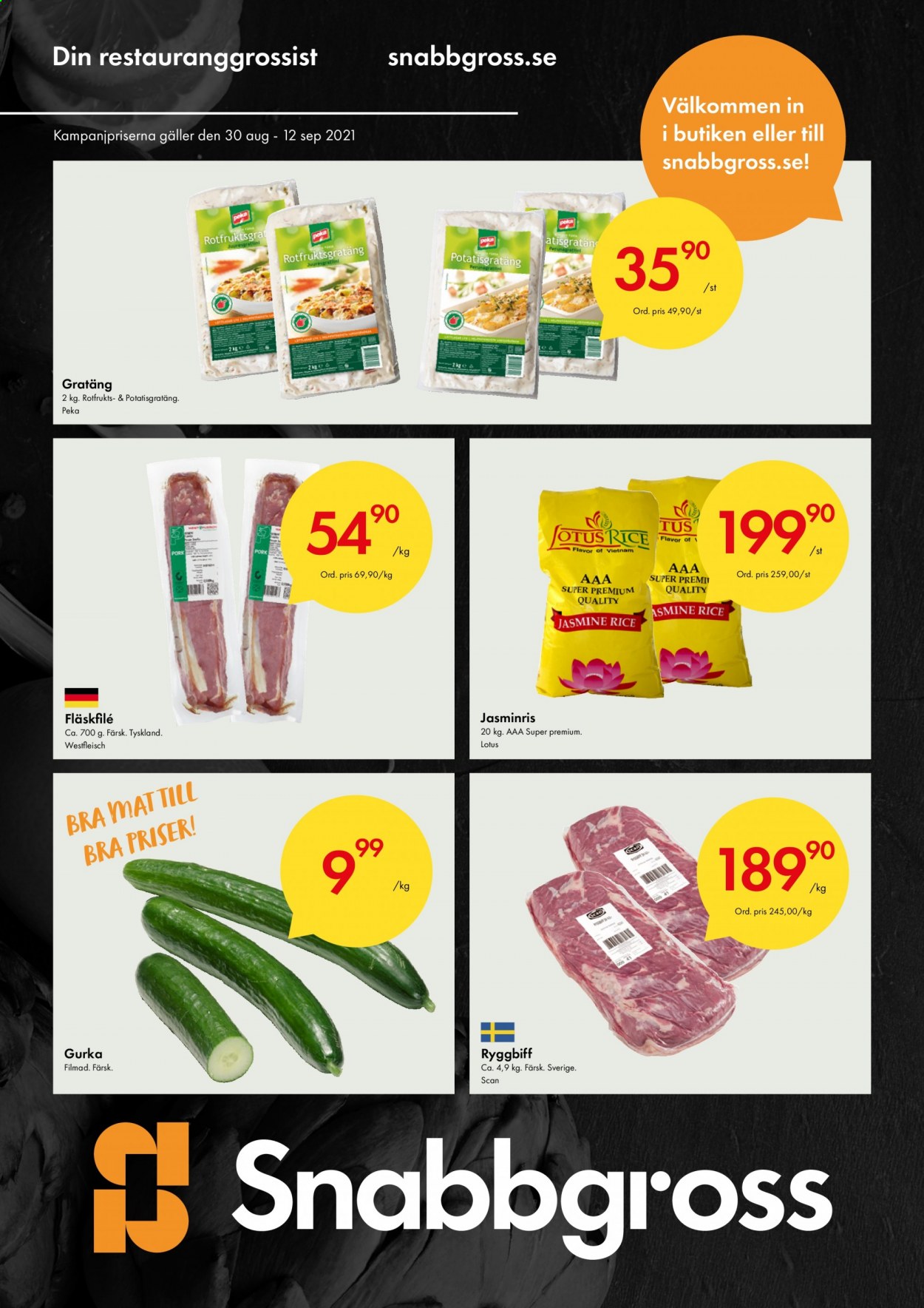 Snabbgross reklamblad - 30/8 2021 - 12/9 2021. Sida 1