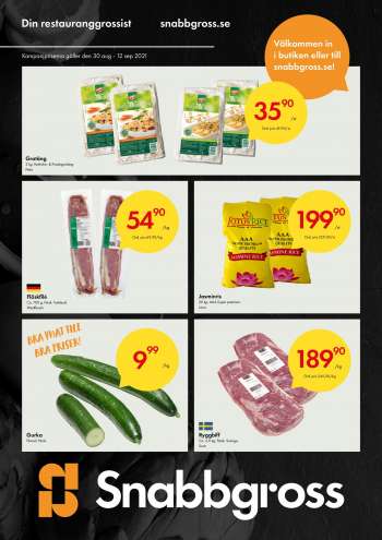 Axfood Snabbgross reklamblad - 30/8 2021 - 12/9 2021.