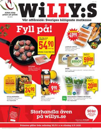 Willys reklamblad - 30/8 2021 - 5/9 2021.