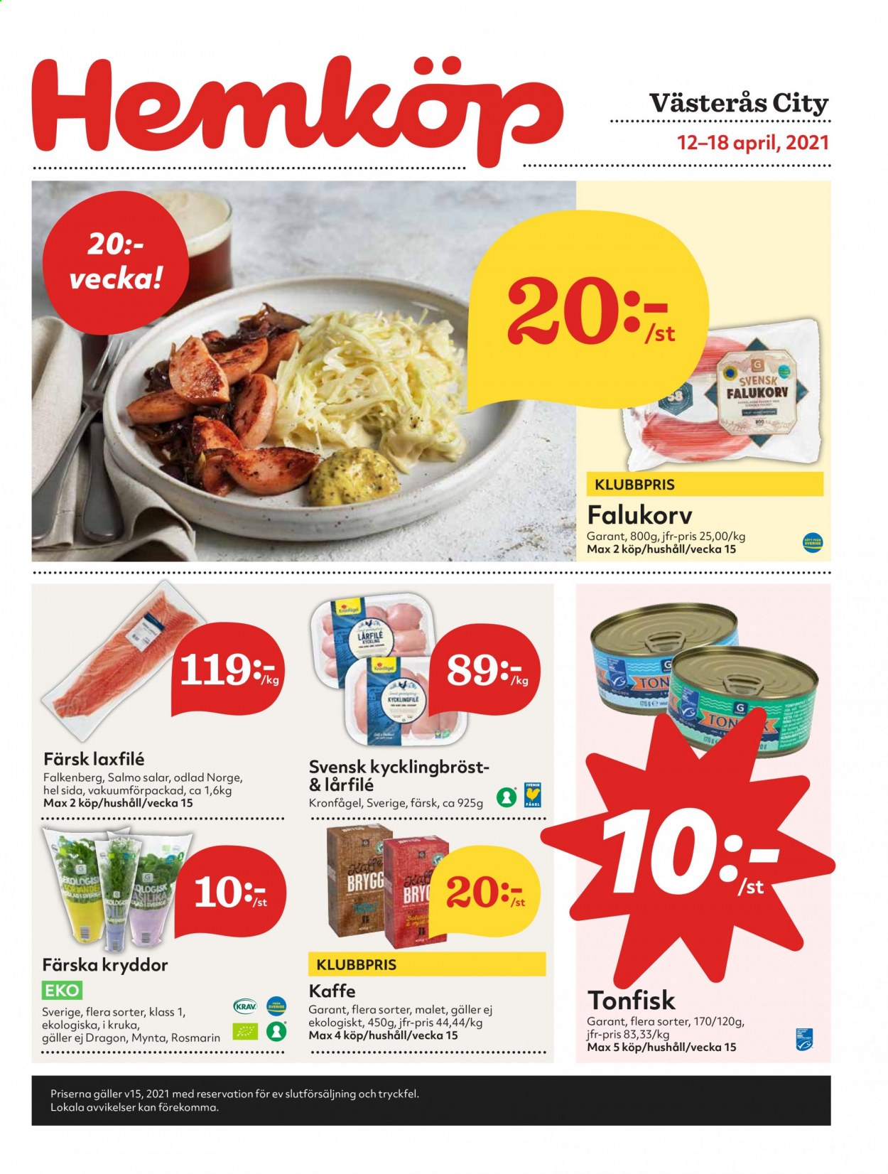 Hemköp reklamblad - 6/9 2021 - 12/9 2021. Sida 1