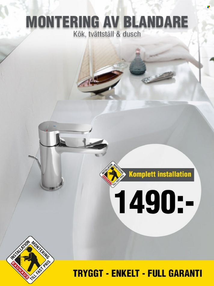 thumbnail - Bauhaus reklamblad - 1/9 2021 - 30/9 2021 - varor från reklamblad - tvättställ. Sida 1.