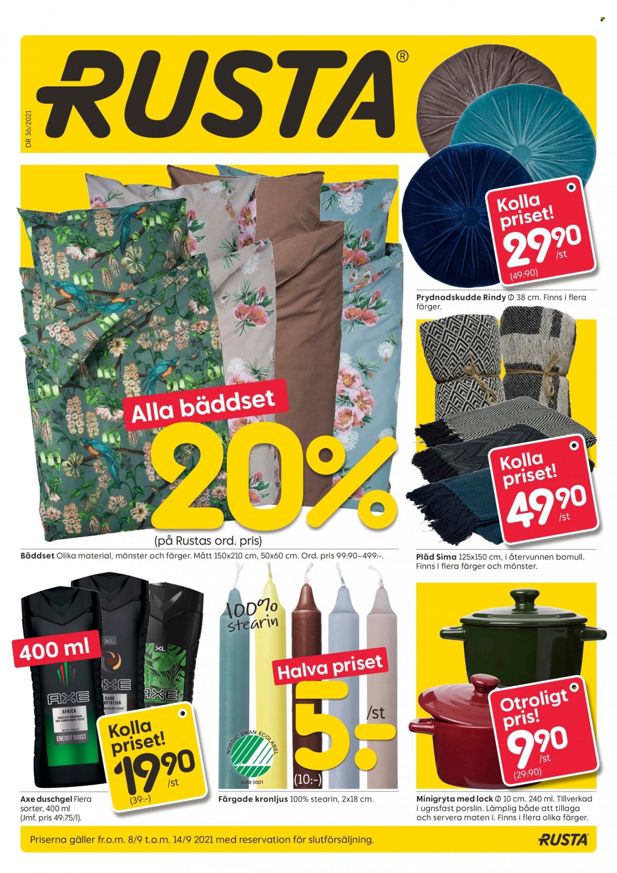 Rusta reklamblad - 8/9 2021 - 14/9 2021. Sida 1