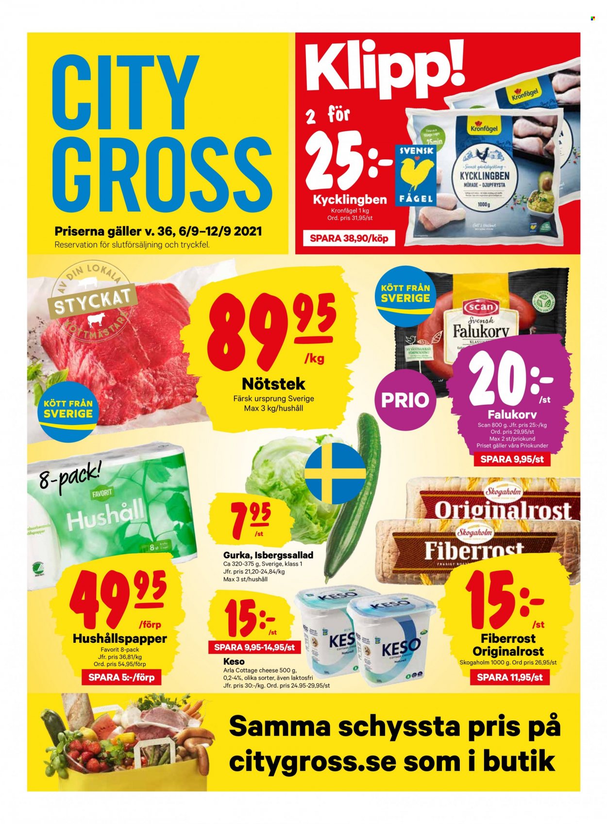 City Gross reklamblad - 6/9 2021 - 6/9 2021. Sida 1