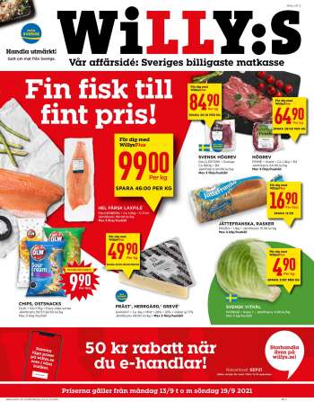 Willys reklamblad - 13/9 2021 - 19/9 2021.