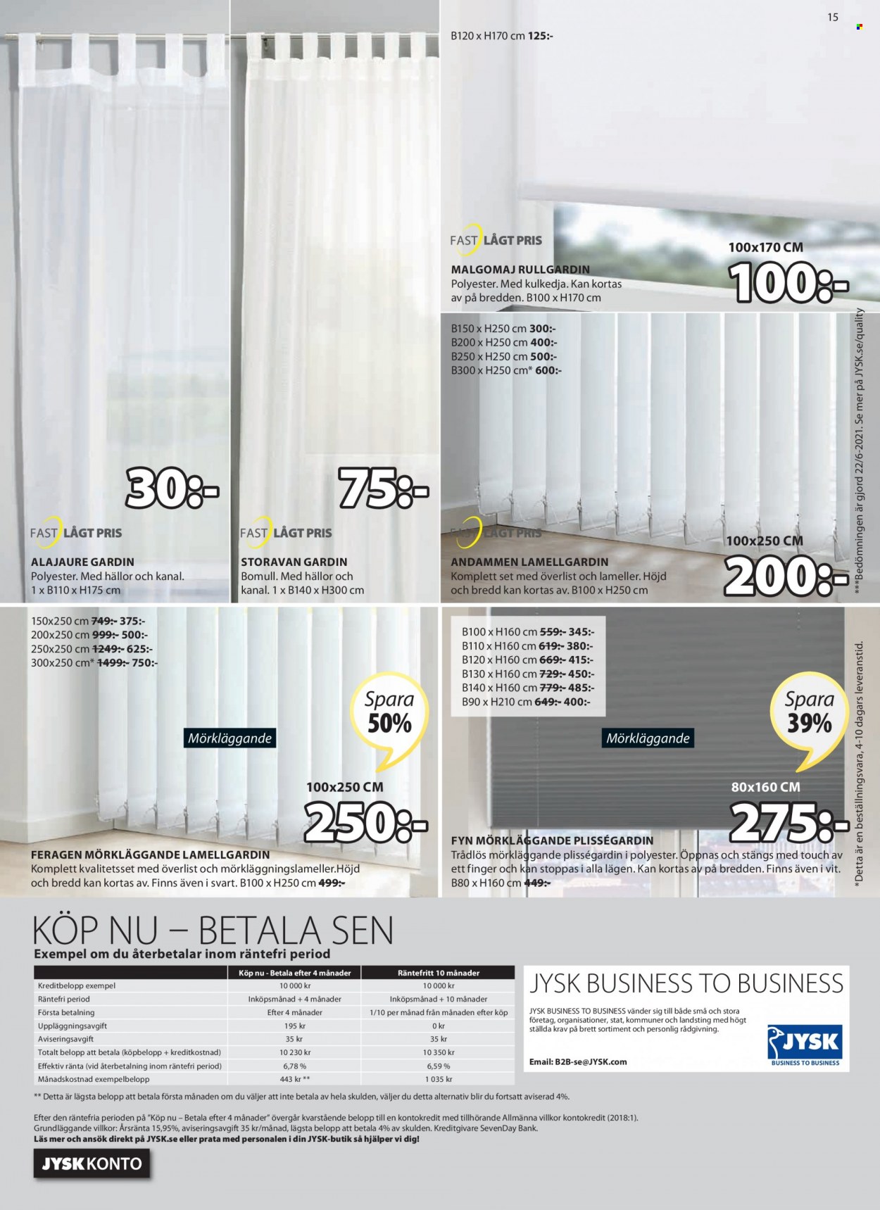 JYSK reklamblad - 20/9 2021 - 22/9 2021. Sida 15