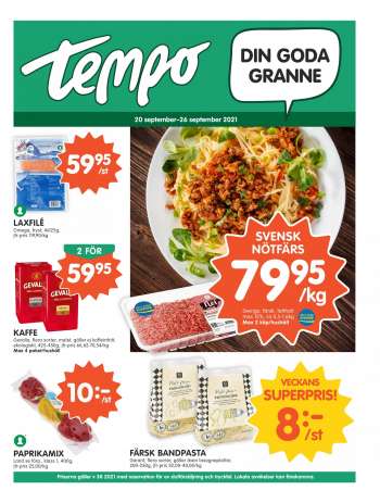 Tempo reklamblad - 20/9 2021 - 26/9 2021.