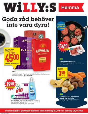 Willys reklamblad - 20/9 2021 - 26/9 2021.