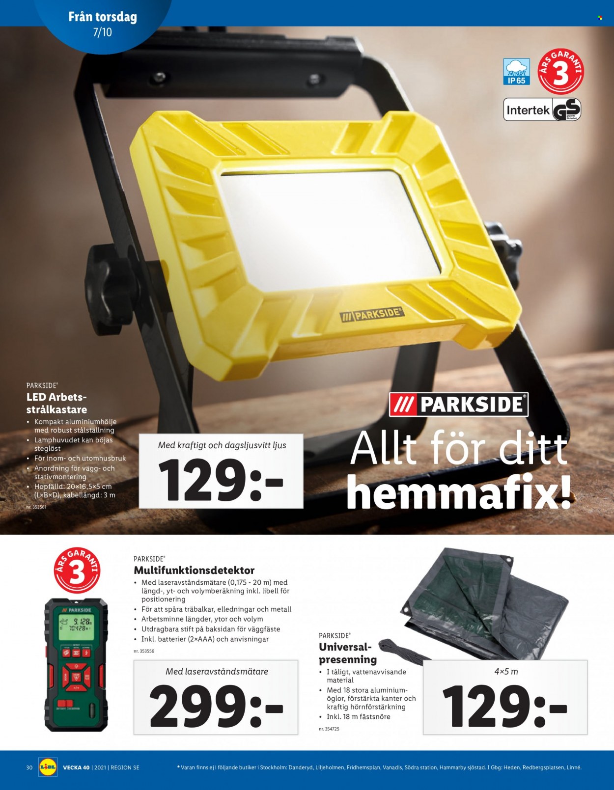 Lidl reklamblad - 4/10 2021 - 10/10 2021. Sida 30