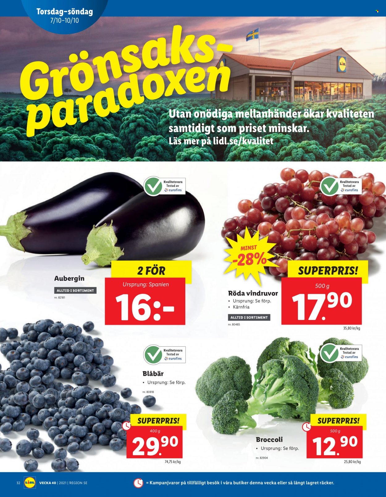 Lidl reklamblad - 4/10 2021 - 10/10 2021. Sida 32