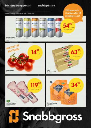 Axfood Snabbgross reklamblad - 27/9 2021 - 10/10 2021.