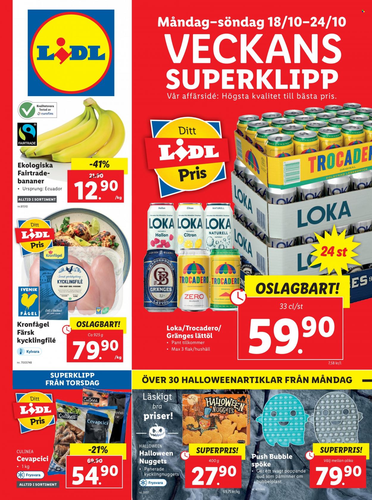 Lidl reklamblad - 18/10 2021 - 24/10 2021. Sida 1