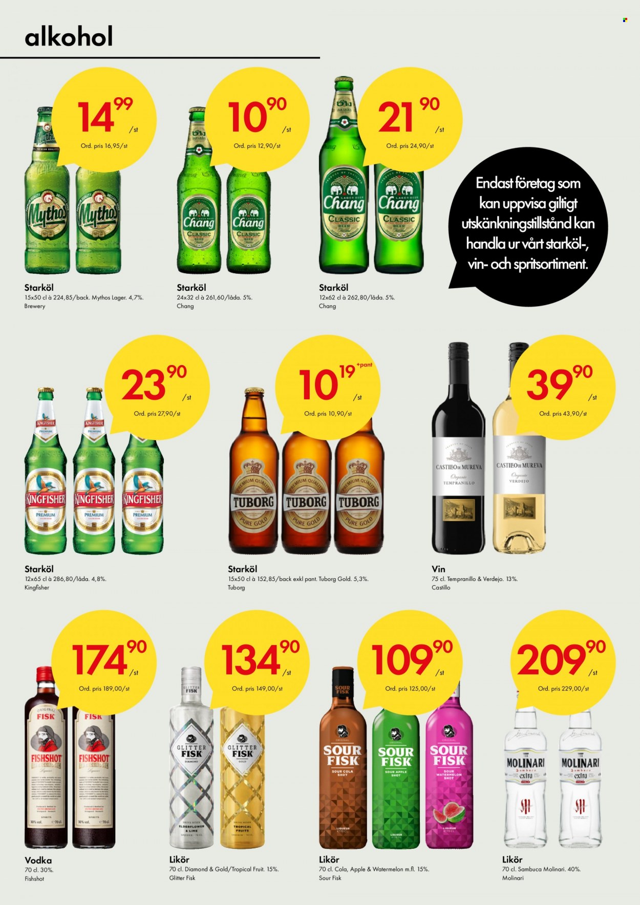 thumbnail - Axfood Snabbgross reklamblad - 11/10 2021 - 24/10 2021 - varor från reklamblad - starköl, Tuborg, äpplen, vin, Vodka. Sida 10.