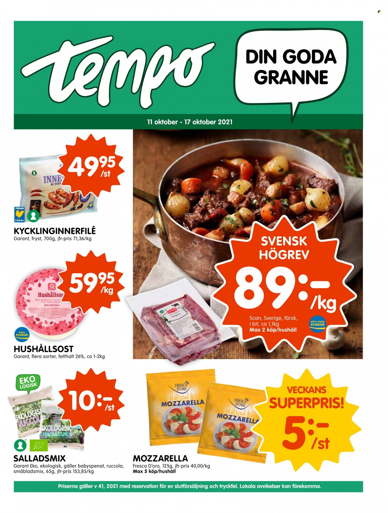 Tempo reklamblad - 11/10 2021 - 17/10 2021. Sida 1