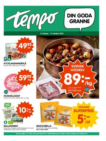 Tempo reklamblad - 11/10 2021 - 17/10 2021.