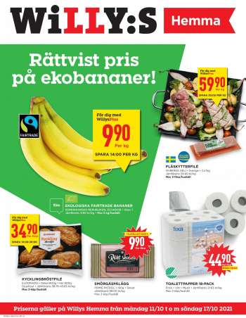 Willys reklamblad - 11/10 2021 - 17/10 2021.
