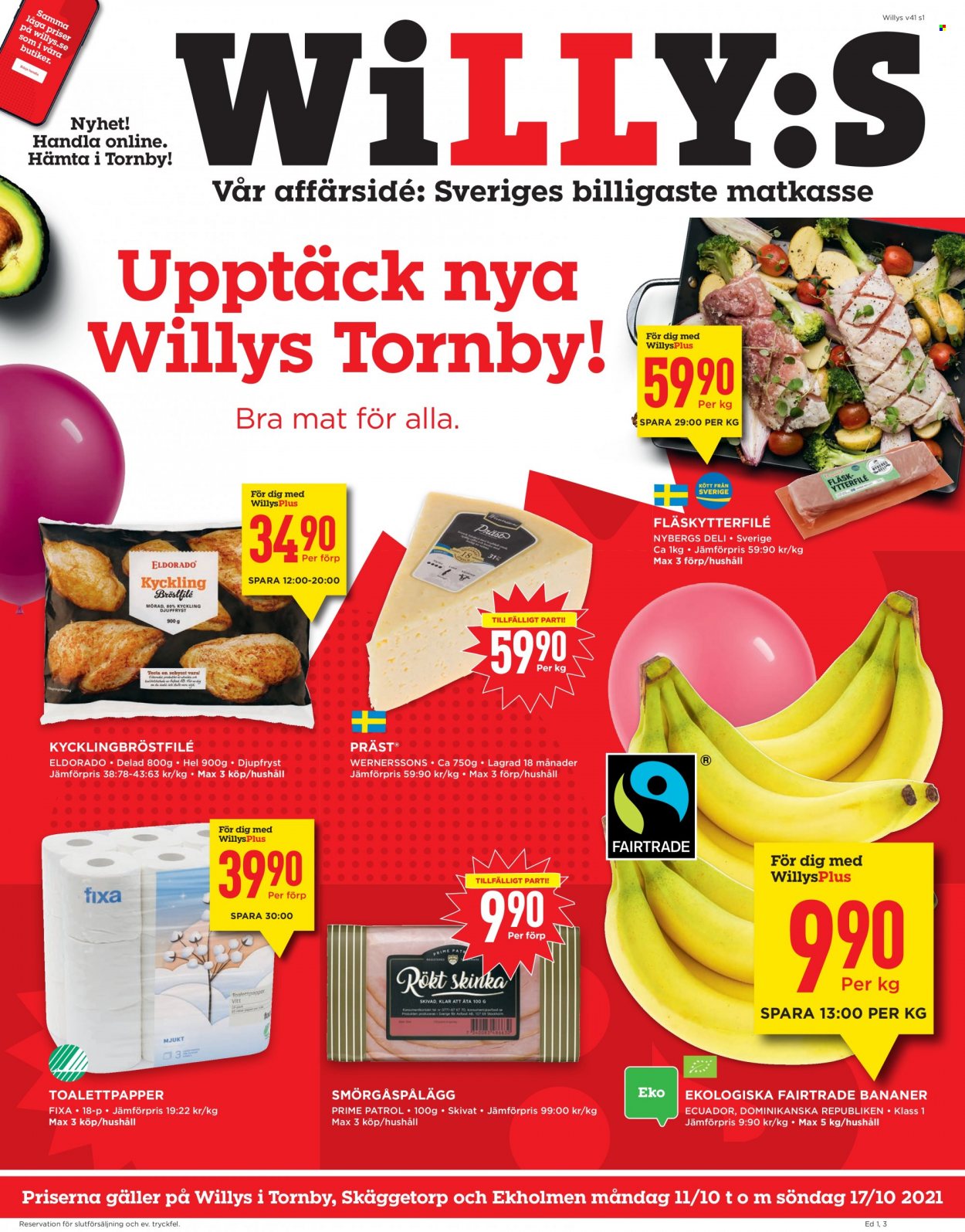 Willys reklamblad - 11/10 2021 - 17/10 2021. Sida 1