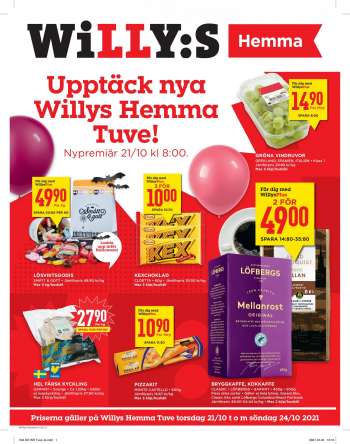 Willys reklamblad - 18/10 2021 - 24/10 2021.