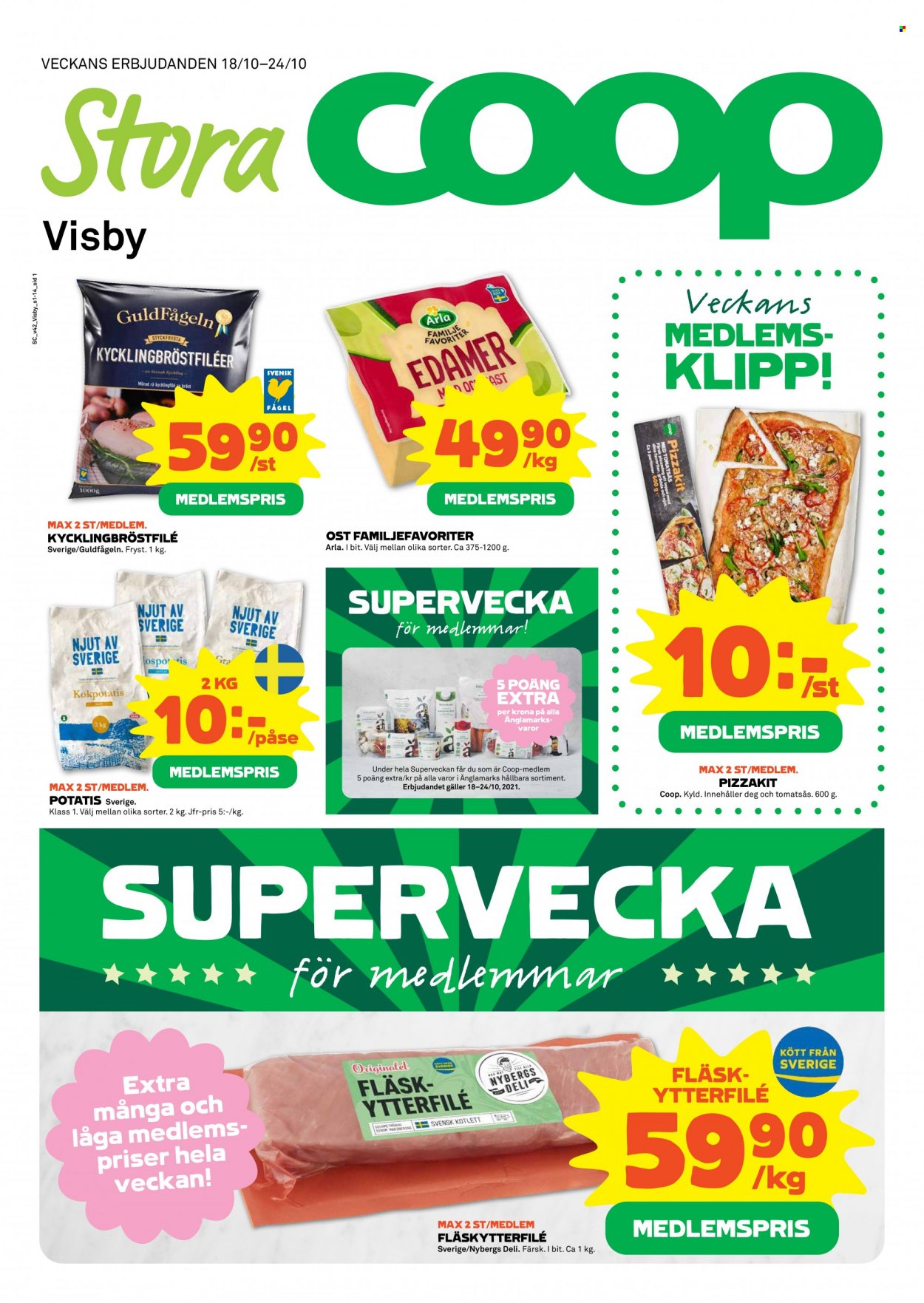 Coop reklamblad - 18/10 2021 - 24/10 2021. Sida 1