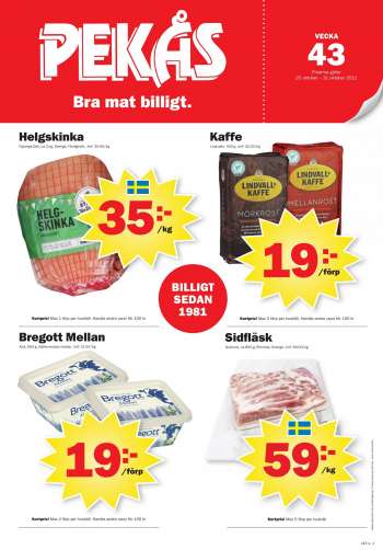 Pekås reklamblad - 25/10 2021 - 31/10 2021.