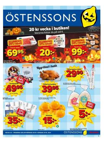 Östenssons reklamblad - 25/10 2021 - 31/10 2021.