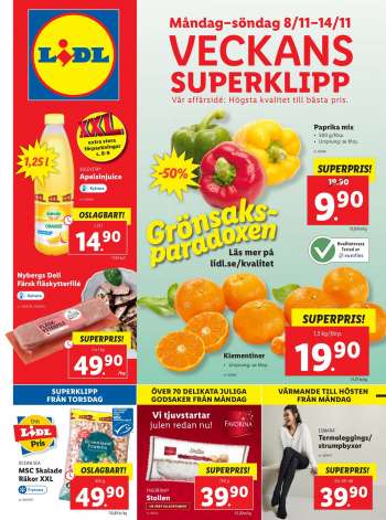 Lidl reklamblad - 8/11 2021 - 14/11 2021.