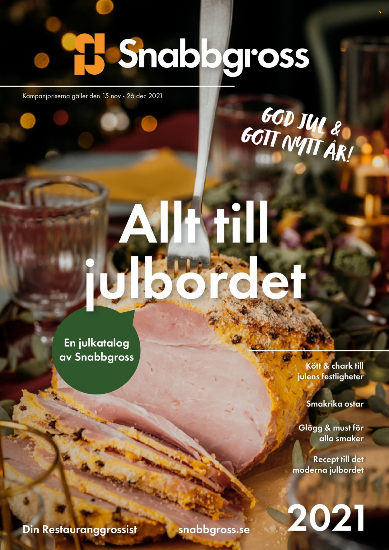 Snabbgross reklamblad - 15/11 2021 - 26/12 2021. Sida 1