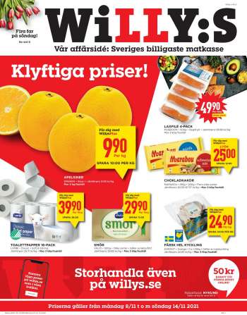 Willys reklamblad - 8/11 2021 - 14/11 2021.