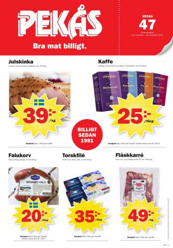 Pekås reklamblad - 22/11 2021 - 28/11 2021.