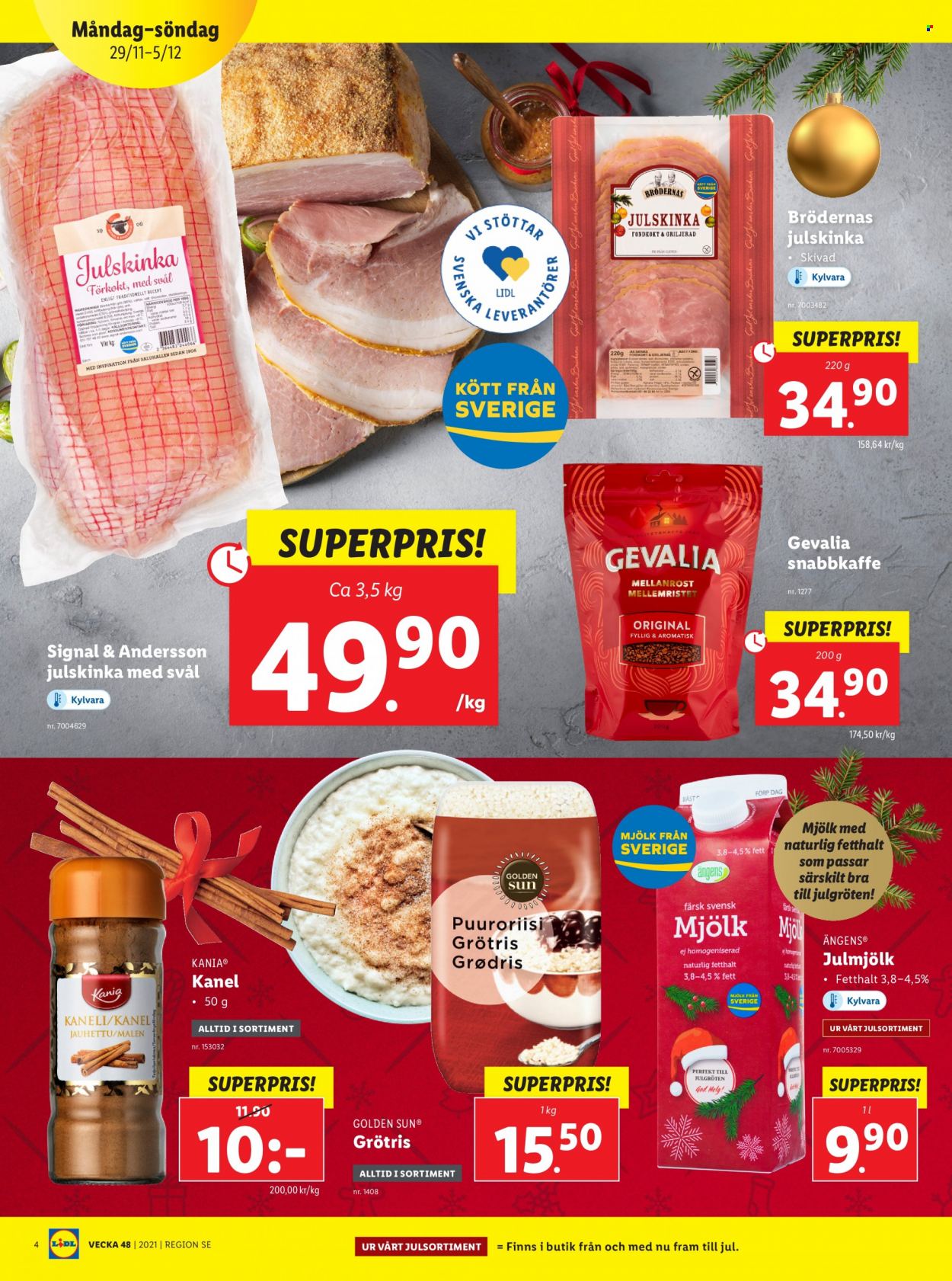Lidl reklamblad - 29/11 2021 - 5/12 2021. Sida 4