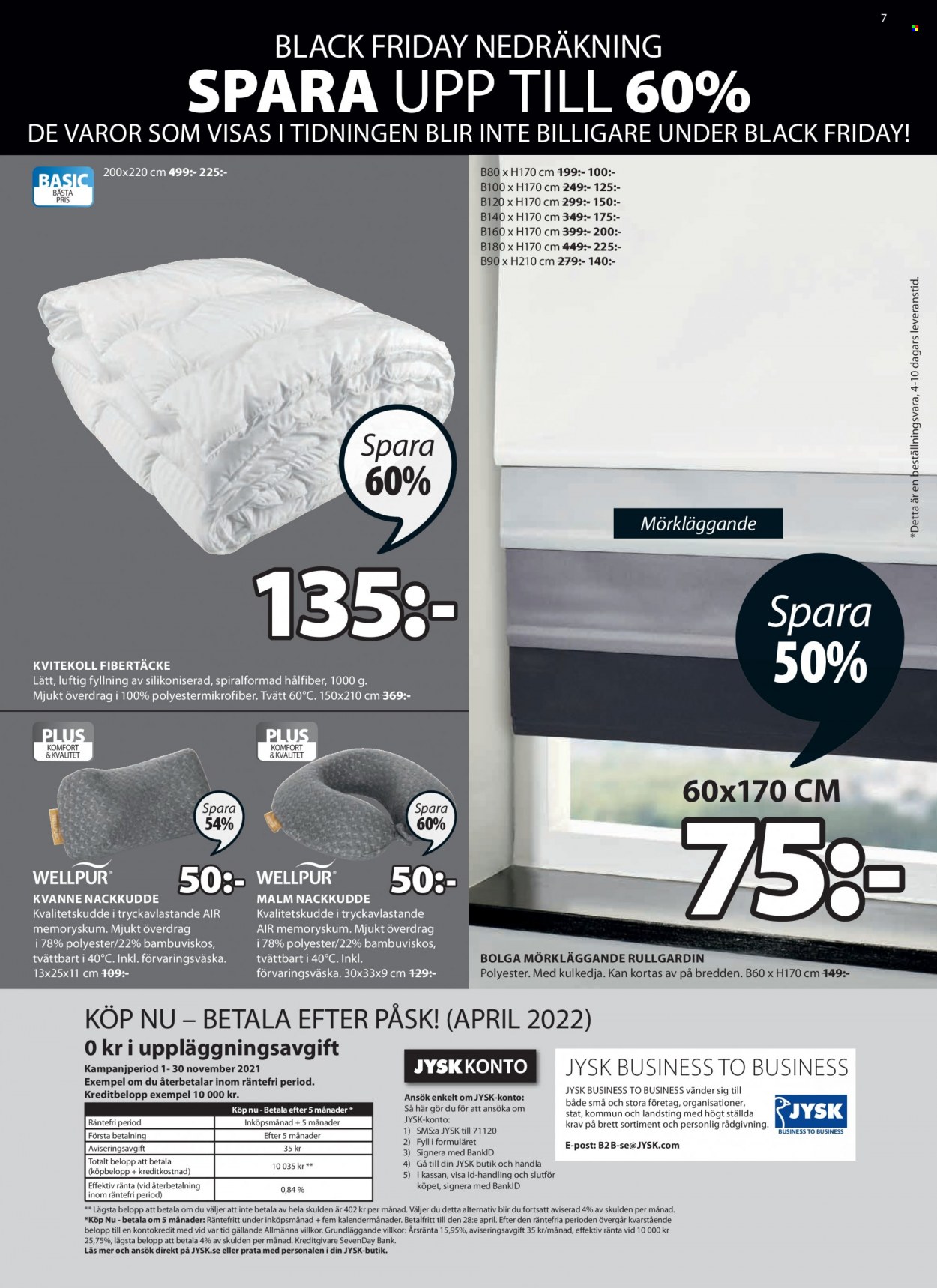 JYSK reklamblad - 22/11 2021 - 28/11 2021. Sida 7