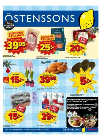 Östenssons reklamblad - 29/11 2021 - 5/12 2021.