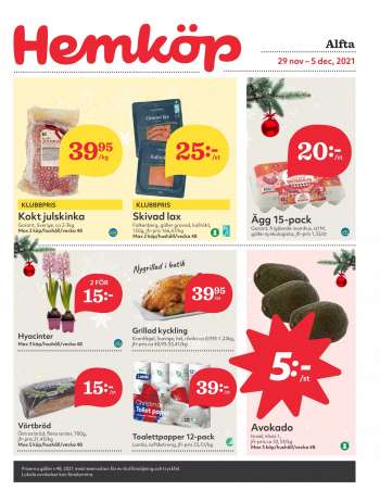 Hemköp reklamblad - 29/11 2021 - 5/12 2021.