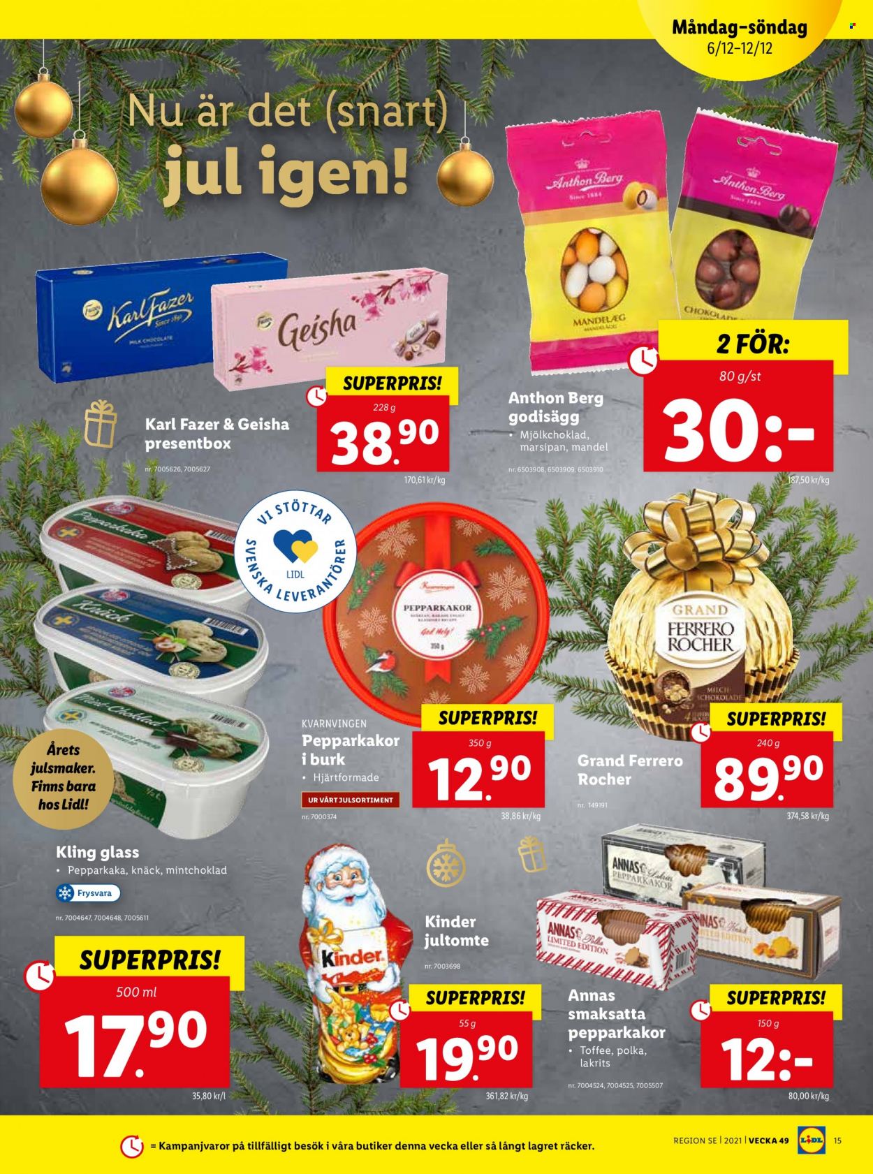 Lidl reklamblad - 6/12 2021 - 12/12 2021. Sida 15