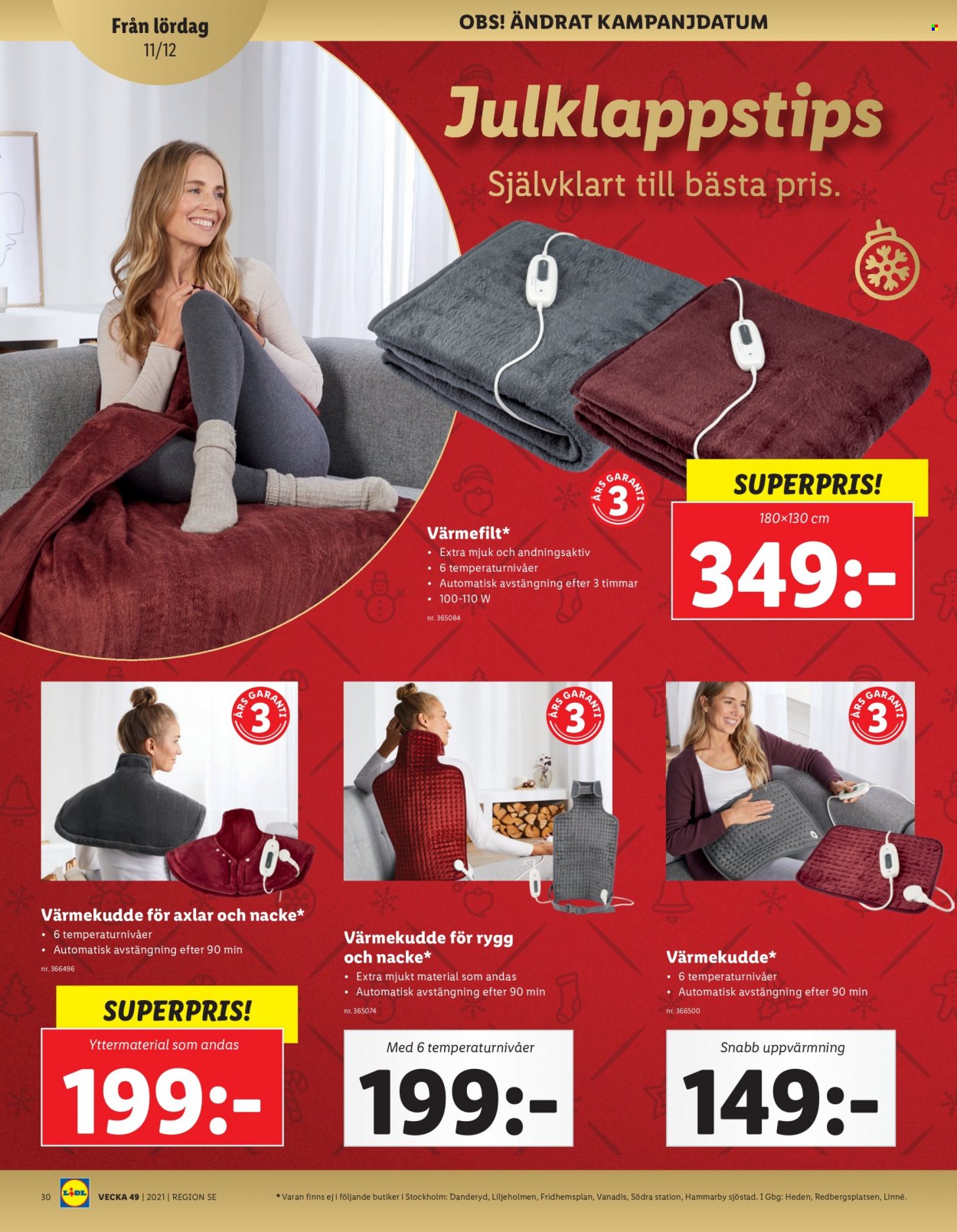 Lidl reklamblad - 6/12 2021 - 12/12 2021. Sida 30